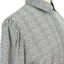 Load image into Gallery viewer, Sarge Nancel Paris Vintage Long Sleeve Blouse Black Stripes Gray