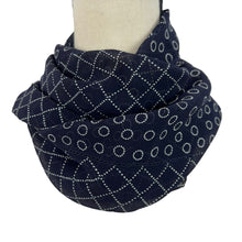 Load image into Gallery viewer, Worth Sheer Navy Blue Rectangle Scarf