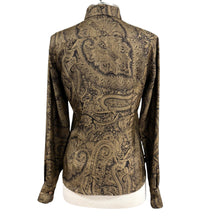 Load image into Gallery viewer, Vintage 80s Loro Piana 100% Silk Paisley Button-Down Blouse Size Small