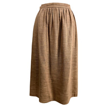 Load image into Gallery viewer, VTG 80s does 60s Flax Rayon Shawl Collar Skirt Suit Set