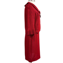 Load image into Gallery viewer, Vintage 60s Red Skirt Suit Size Small