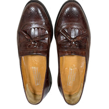 Load image into Gallery viewer, Vintage Johnston & Murphy Cellini Brown Leather Tassel Loafers Size 7.5 M
