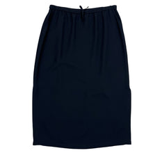 Load image into Gallery viewer, VTG Black Pencil Skirt Drawstring Waist Size 2X