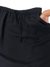 Load image into Gallery viewer, VTG Black Pencil Skirt Drawstring Waist Size 2X