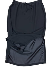 Load image into Gallery viewer, VTG Black Pencil Skirt Drawstring Waist Size 2X