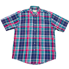 Load image into Gallery viewer, Eddie Bauer 100% Cotton Plaid Short Sleeve Button-Down Shirt Size M