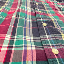 Load image into Gallery viewer, Eddie Bauer 100% Cotton Plaid Short Sleeve Button-Down Shirt Size M