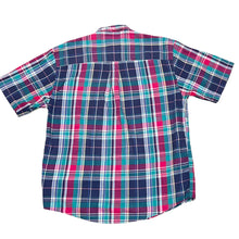 Load image into Gallery viewer, Eddie Bauer 100% Cotton Plaid Short Sleeve Button-Down Shirt Size M