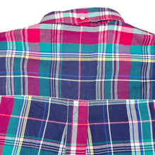 Load image into Gallery viewer, Eddie Bauer 100% Cotton Plaid Short Sleeve Button-Down Shirt Size M