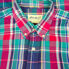 Load image into Gallery viewer, Eddie Bauer 100% Cotton Plaid Short Sleeve Button-Down Shirt Size M