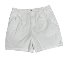 Load image into Gallery viewer, VTG Tommy Hilfiger White Pleat Front Shorts 100% Cotton Size 38