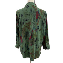 Load image into Gallery viewer, Tianello Oversized VTG Rayon Geisha Button Up Size XS