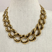 Load image into Gallery viewer, 80s Napier Heavy Chunky Gold Curb Link Collar Necklace