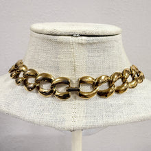 Load image into Gallery viewer, 80s Napier Heavy Chunky Gold Curb Link Collar Necklace