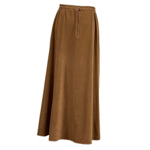 Load image into Gallery viewer, 80s Tan Brown A line Maxi Skirt Size 8 Made in USA Size  Small
