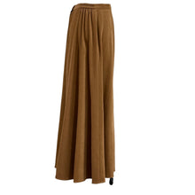 Load image into Gallery viewer, 80s Tan Brown A line Maxi Skirt Size 8 Made in USA Size  Small