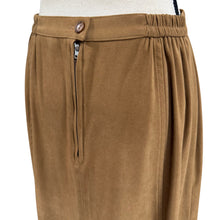 Load image into Gallery viewer, 80s Tan Brown A line Maxi Skirt Size 8 Made in USA Size  Small