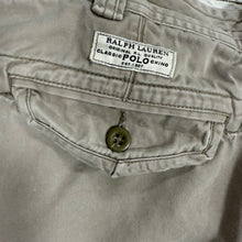 Load image into Gallery viewer, VTG Polo Ralph Lauren Khaki Cargo Shorts 100 Cotton Size 41