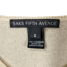 Load image into Gallery viewer, Vintage Saks Fifth Avenue 100% Cashmere Ivory Cardigan Size Small