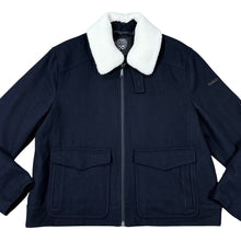 Load image into Gallery viewer, Navy Blue Wool Field Jacket Size XXL
