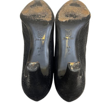 Load image into Gallery viewer, Vintage 80s Bruno Magli Black Cone Heels Size 7.5 AA