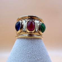 Load image into Gallery viewer, Vintage 14KT GE Cabochon Band Ring Size 7.5-8