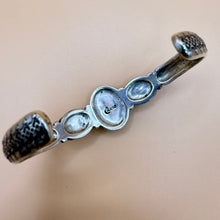 Load image into Gallery viewer, Vintage Signed Sterling Silver Multi Gemstone Cuff Bracelet 6.5