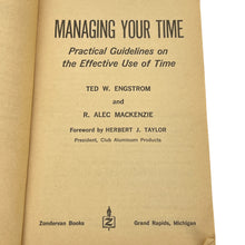 Load image into Gallery viewer, Managing your Time: Practical Guidelines On The Effective Use Of Time