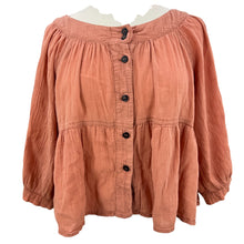 Load image into Gallery viewer, We The Free Relaxed Fit Boho Top Three-Quarter Sleeve Size Extra Small