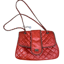 Load image into Gallery viewer, Big Buddha Womens Purse Bag Tote 13 Wide 9.5" High Red Quilted Chain Strap Long