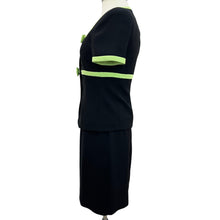Load image into Gallery viewer, 90s Ricky Freeman for Terry John Short Sleeve Skirt Suit with Bows Size 4