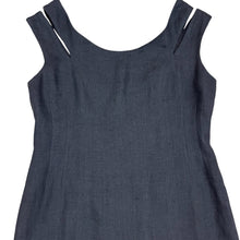 Load image into Gallery viewer, Vintage Black Linen Sheath Dress Size 1