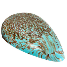 Load image into Gallery viewer, MCM Turquoise Gold Flecks Ashtray 3-Piece Set Made in Italy