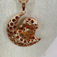 Load image into Gallery viewer, Betsey Johnson Sparkling Santa Claus Rhinestone Christmas Pendant Necklace 30"