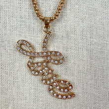 Load image into Gallery viewer, Betsey Johnson Love Rhinestone Pendant Necklace 30"