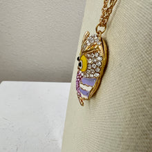 Load image into Gallery viewer, Sparkly Owl Pendant Necklace by Betsey Johnson 30"