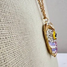 Load image into Gallery viewer, Sparkly Owl Pendant Necklace by Betsey Johnson 30"