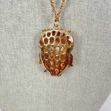 Load image into Gallery viewer, Sparkly Owl Pendant Necklace by Betsey Johnson 30"