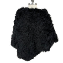 Load image into Gallery viewer, Lafayette 148 New York Black Ostrich Feather Style Capelet