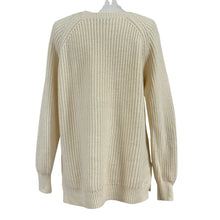 Load image into Gallery viewer, Madewell Chunky Ivory Cable Knit Wool Sweater Size Large