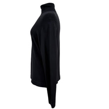 Load image into Gallery viewer, Barry Bricken 90s Minimalist Black Silk Knit Turtleneck Size L