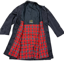 Load image into Gallery viewer, Alligator London Black Coat Red Plaid Lining XL
