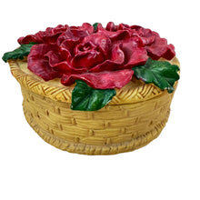 Load image into Gallery viewer, Vintage Round Rose Trinket Box 3.5"