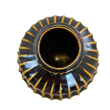 Load image into Gallery viewer, MCM Ceramic Ribbed Gourd Vase 12"