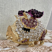 Load image into Gallery viewer, Betsey Johnson Rhinestone Cute Pig Pendant 2.5"