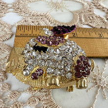 Load image into Gallery viewer, Betsey Johnson Rhinestone Cute Pig Pendant 2.5"