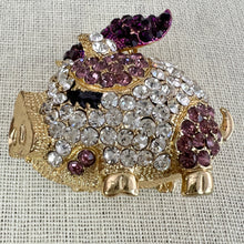 Load image into Gallery viewer, Betsey Johnson Rhinestone Cute Pig Pendant 2.5"