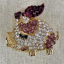 Load image into Gallery viewer, Betsey Johnson Rhinestone Cute Pig Pendant 2.5"