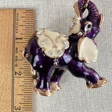 Load image into Gallery viewer, Betsey Johnson Enamel Cute Baby Circus Elephant Pendant 2.5"