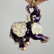 Load image into Gallery viewer, Betsey Johnson Enamel Cute Baby Circus Elephant Pendant 2.5"